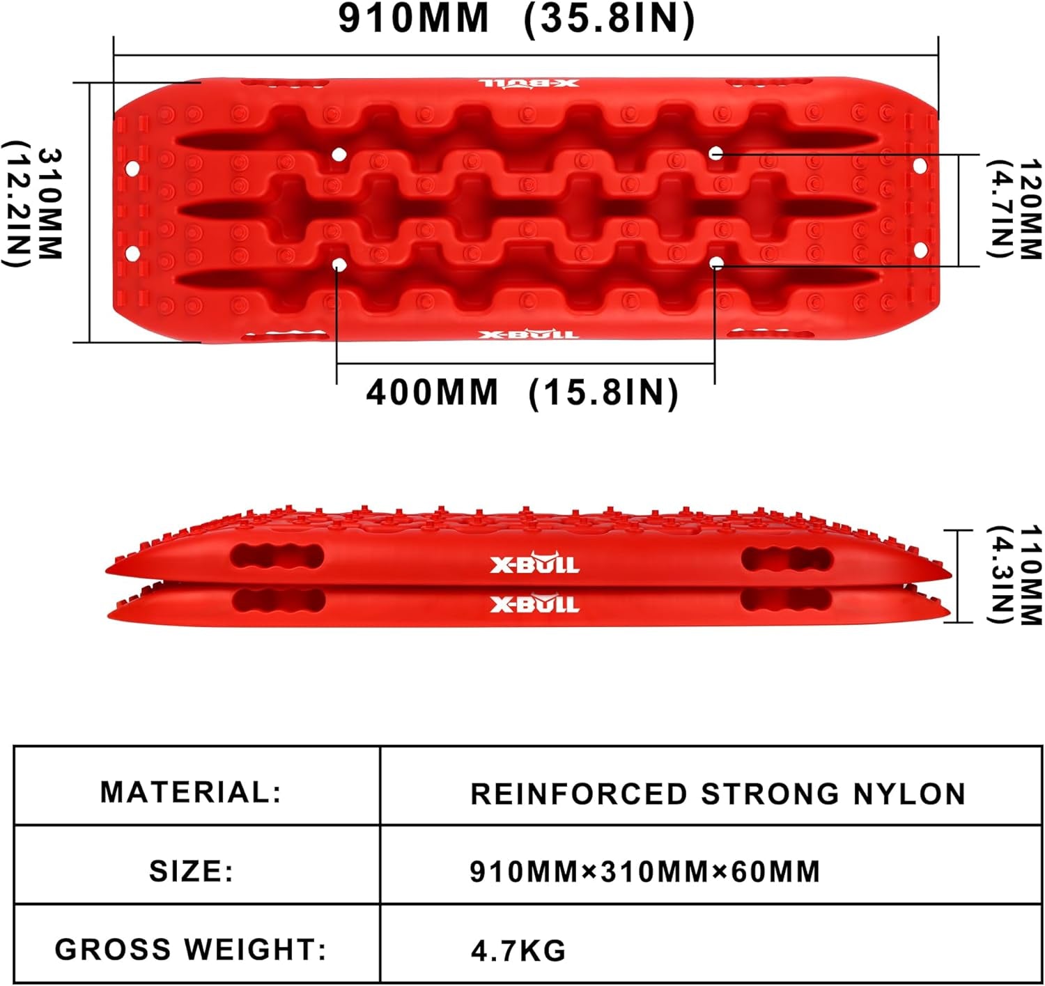 Recovery Traction Board Tire Ladder for Sand Snow Mud